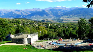 The roman baths of Dorres in the summer